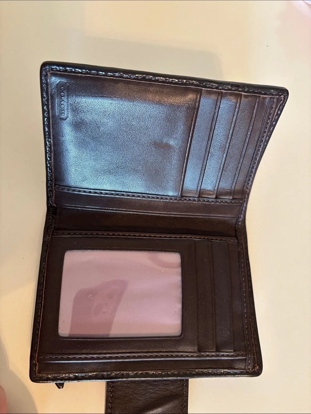 Coach Signature Jacquard Wallet in Deep Brown - Picture 3 of 6